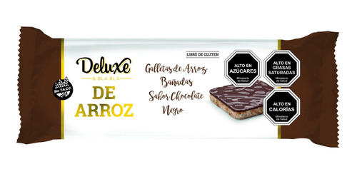 Galletas De Arroz Deluxe Cubierto Choc. Negro 115 Grs