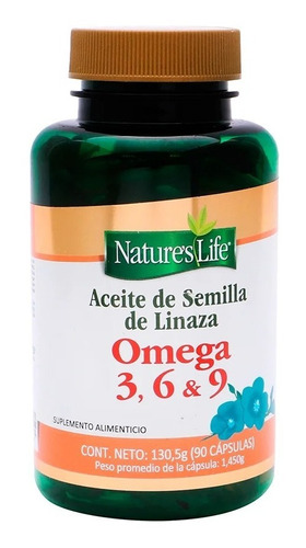 Aceite De Semilla Linaza/ Omega 3,6,9 C/30caps Natures Life