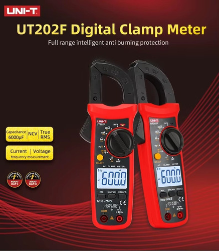 Uni-t Ut202f - Tester De Pinza Digital (ac/dc 600v, Rms)