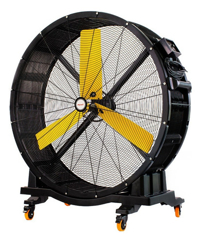 Ventilador Industrial Tipo Tambor Mytek 3410 De 48 Pulgadas Cantidad De Aspas 3 Estructura Negro Aspas Amarillas Diámetro 48 Frecuencia 60 Hz Material De Las Aspas Metal