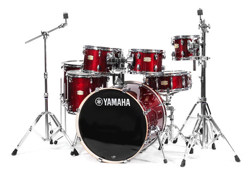 Batería Yamaha Stage Custom Birch Cranberry Red De 7 Pzs