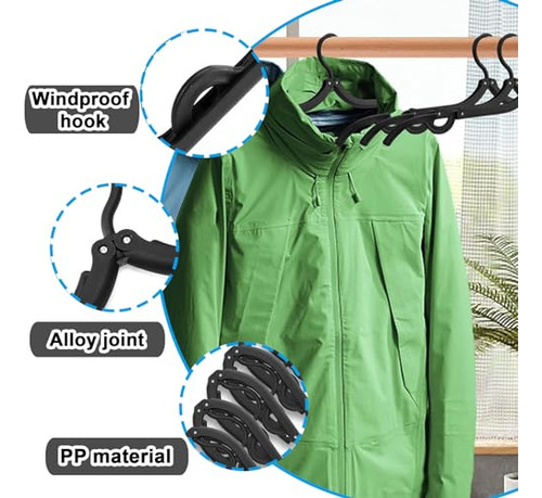 24 Perchas De Viaje Plegables Portátiles Para Ropa