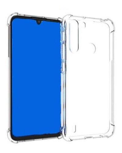 Funda de silicona antichoque transparente para Moto One Fusion