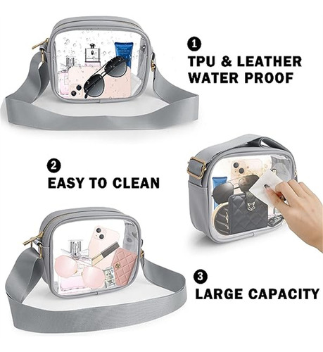 Bolso Bandolera Transparente Para Fanáticos De Los Deportes,
