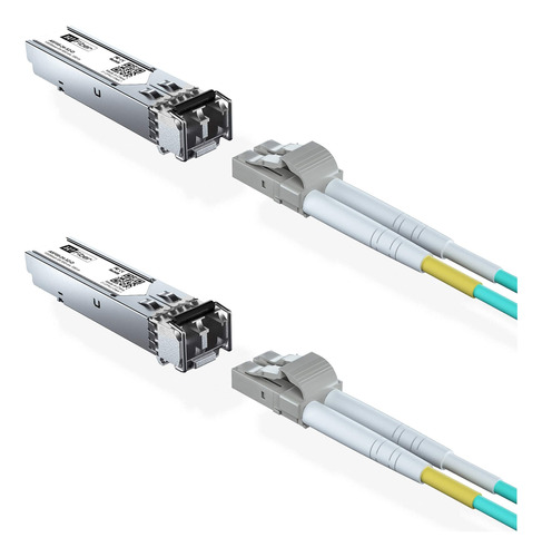 2 Transmisor- Sfp Multimodo Gigabit Mini-gbic Modulo Cable