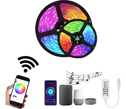 Fita Led 15m Smart Wifi Rgb Inteligente Alexa Google C/fonte