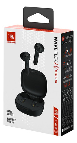Audífonos In Ear Bluetooth Jbl Wave Flex Jblwflexblk Negro