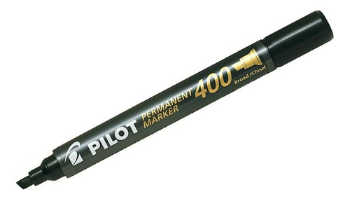 Caja Marcador Permanente Negro Pilot Sca 400 Punta Biselada