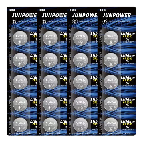 Junpower Bateria De Litio Cr2032 3v (20pcs)