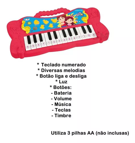 Teclado Infantil Portátil Maria Clara E Jp - Multikids