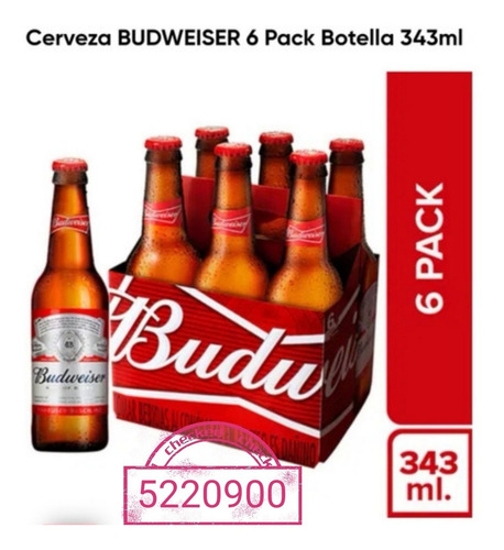 Imagen 2 de 2 de Cerveza Budweiser