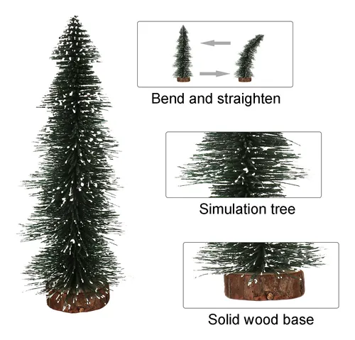 Iuibmi Mini Árbol De Navidad, Juego De 4 Árboles De Cepil.