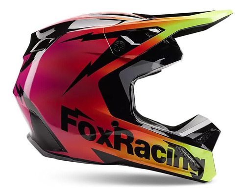 Casco Para Moto Fox Racing V1 Statk He Talla L Color Negro
