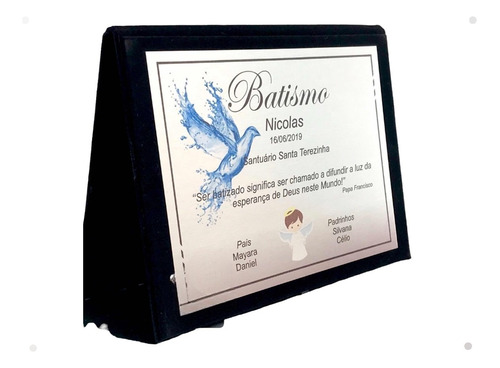 Placa De Homenagem Personalizada Inox Capa De Livro 17x12cm