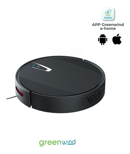 Aspiradora Robot Con Giroscopio Y Mopa Greenwind Rb07-gr Color Negro