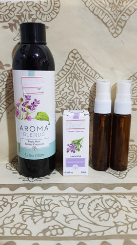 Aceite De Lavanda 10 Ml + Bruma Just + 2 Atomizadores