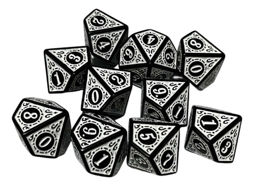 4 X 10 Piezas De Dados De Acrílico D10 Dados De Juego Para