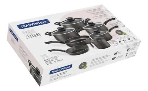 comprar Jogo De Panelas Tramontina Paris Texture Starflon Max Grafit