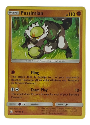 Passimian Carta Pokémon Original Tcg Inglés 73/149