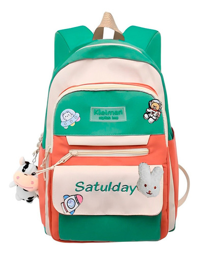 Mochila Bolsa Impermeavel Multifuncional Escolar Juvenil Top Cor Verde