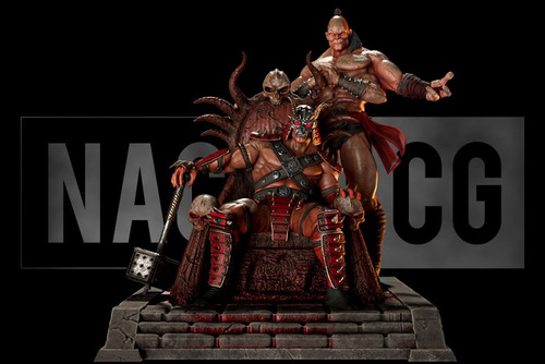 Archivo Stl Impresión 3d - Mortal Kombat - Shao Kahn And Gor