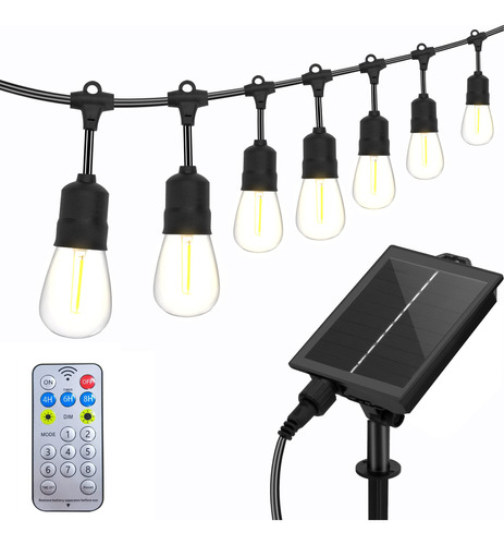 Cadena De Luces Led Impermeables Con Control Remoto Regulabl