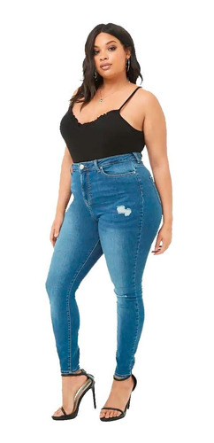 Jean Skinny Destroyedforever 21 Talle Especial Plus T 16 20 Am