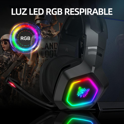 Audífonos Gamer Onikuma K10 3.1 Con Micrófono Luz Rgb Led Negro