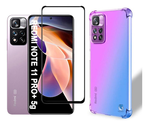 Protector Case Tpu Xiaomi Note 11 Pro+ 5g + Vidrio Full