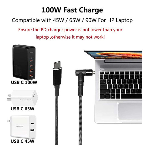 Adaptador De Cabo De Carregamento Usb C Para Laptop C Para 4