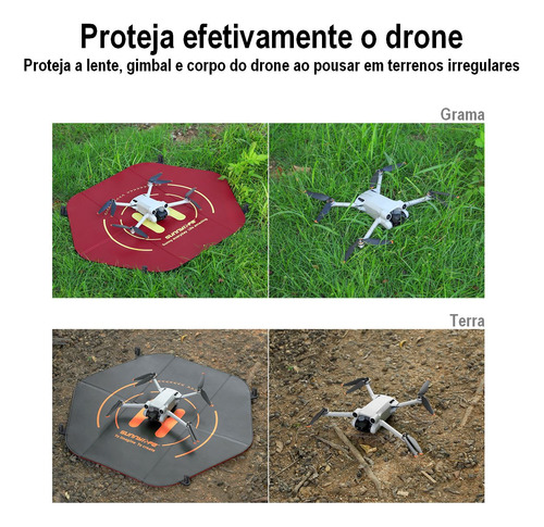 Heliponto Pista De Pouso Dupla Face 60cm Para Drones