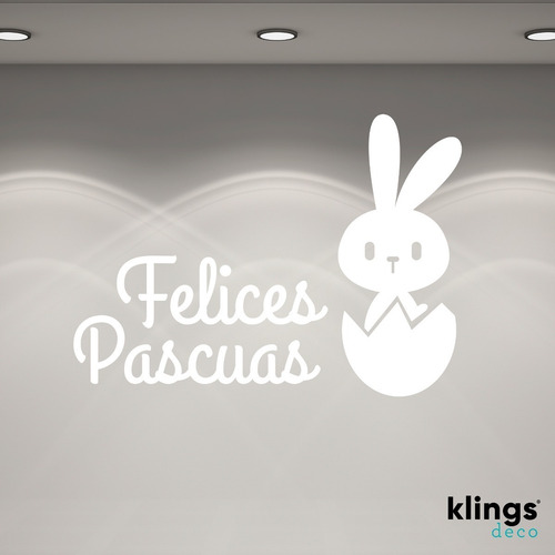 Imagen 9 de 10 de Vinilos Vidriera Felices Pascuas Conejos Huevos