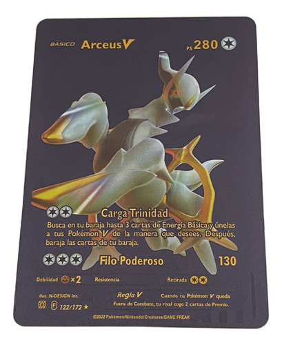 Juego De Carta Pokemon Negra Para Colección Arceus