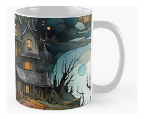 Taza X4 Casa Embrujada De Halloween Calidad Premium