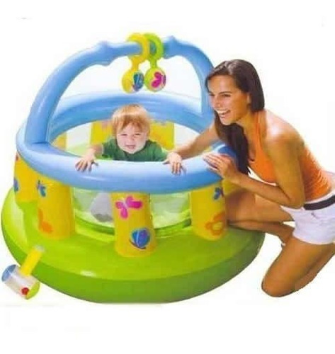 Imagen 3 de 8 de Corralito Pelotero Intex Gimnasio Bebe Inflable Intex -