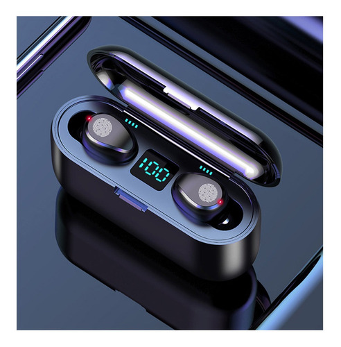 Auriculares Bluetooth F9 Tws 4hs De Musica + Power Bank