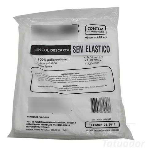 Lençol S/ Elástico Descartável