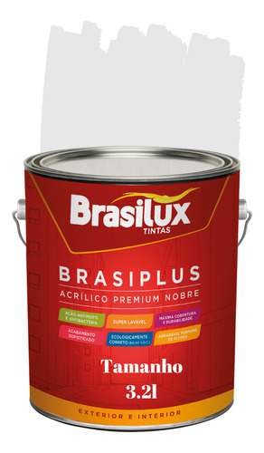 Tinta De Parede Cinza Claro 3,2l Brasiplus Fosca