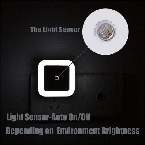 Kit 5 Luz Noturna Abajour Led Tomadasensor Acende Automático