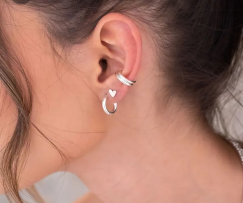 Zarcillos Con Ear Cuff Avemaria Bisutería 