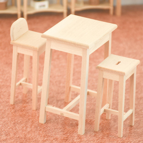 2 Piezas 1:12 Muebles De Comedor En Miniatura Para Regalos