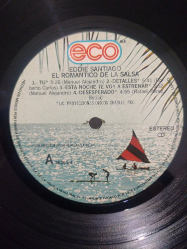 Lp Eddie Santiago El Romántico De La Salsa (Usado)