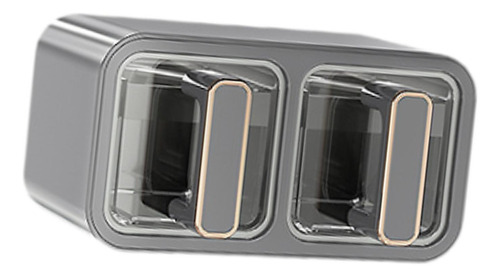 Conjunto De Rack De Recipiente De 2 Grade Cinza