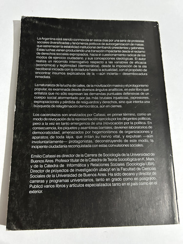 Libro Olla A Presión - Piquetes Argentina - Emilio Cafassi (Usado)