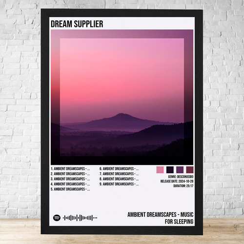 Cuadro Dream Supplier 7 30x40 Con Vidrio Y Marco Madera C100 Negro Clasico