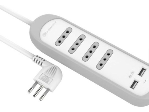 Alargador 4 Tomas Con 2 Puertos Usb 3m Blanco