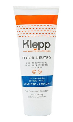 Klepp flúor gel .neutro Sabor Menta x 220 grs.