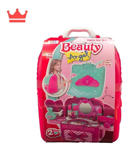 Imagen 2 de 3 de Maletin Set De Belleza Beauty Angel 2 En 1 Bolso