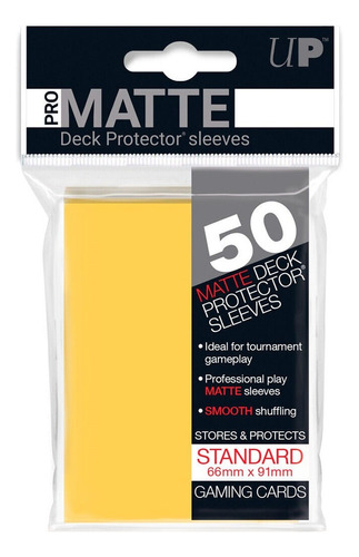 Folio Ultra Pro Standard Matte Amarillo X50 Muy Lejano