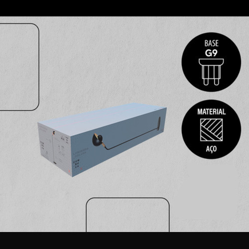 Luminária de Piso Coluna pra Chão Cumbuca G9 com Cúpula Rotacionável Preto Fosco Bivolt 340590092